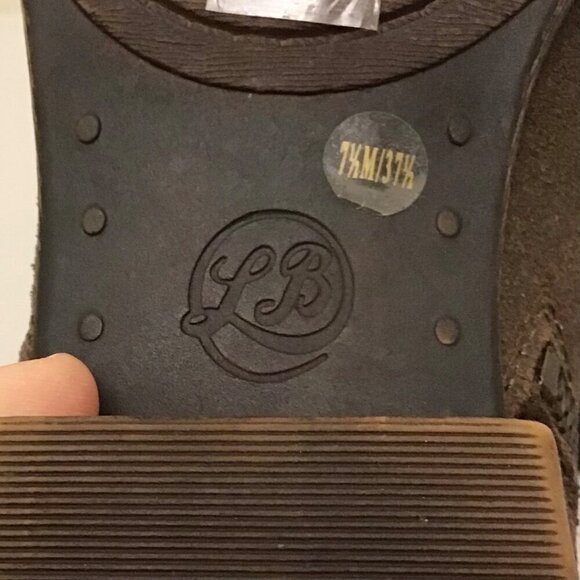 Lucky Brand 7.5 Bartalino Women’s Booties Suede Leather Ankle Boots Brown - Picture 7 of 12